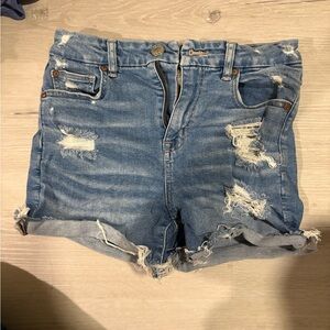 American Eagle Outfitters Ripped Blue Jean Shorts